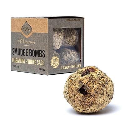 Bombe smudge oliban et sauge blanche 1