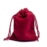 Pochette velours bordeaux